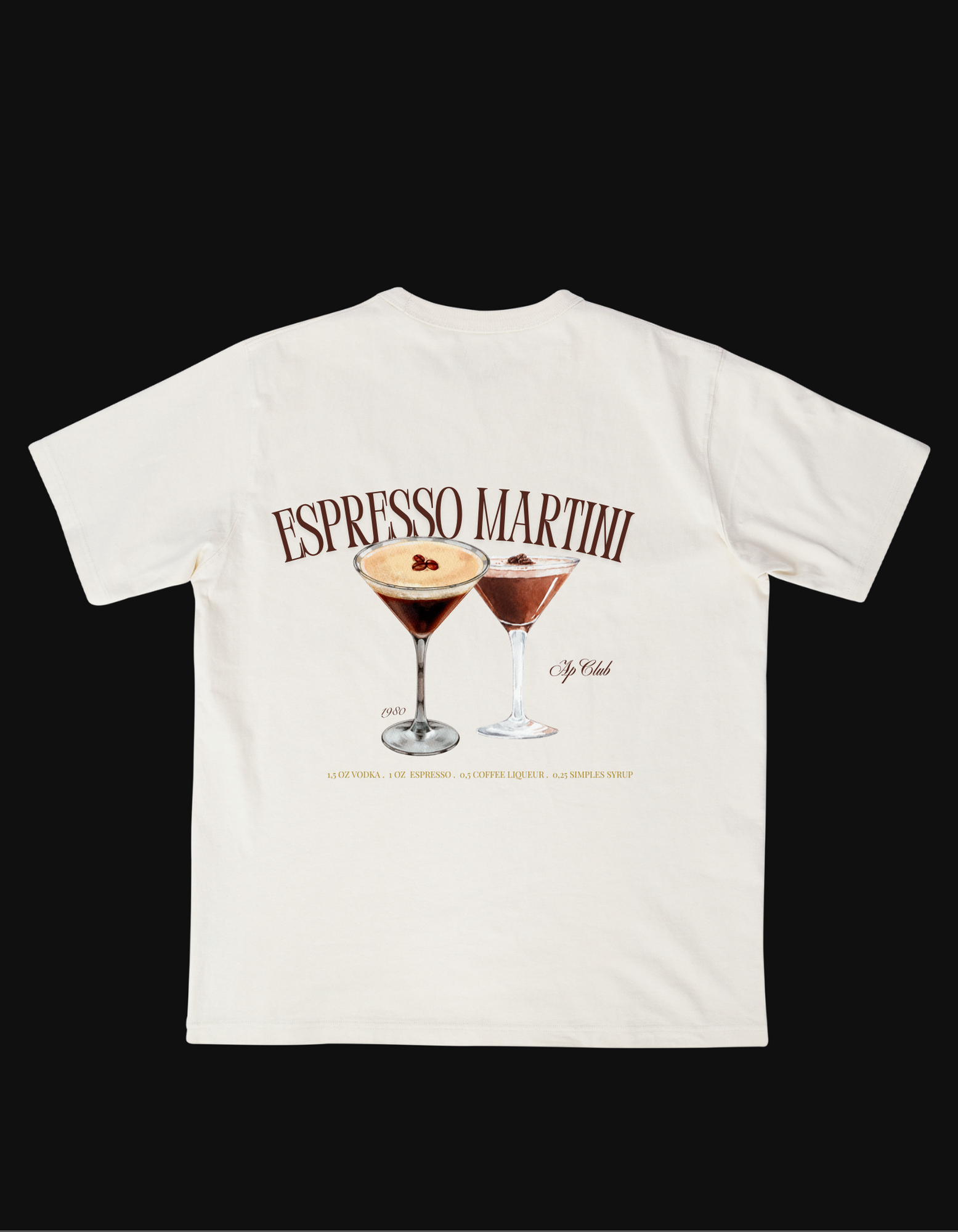 camiseta Apologee espresso martini
